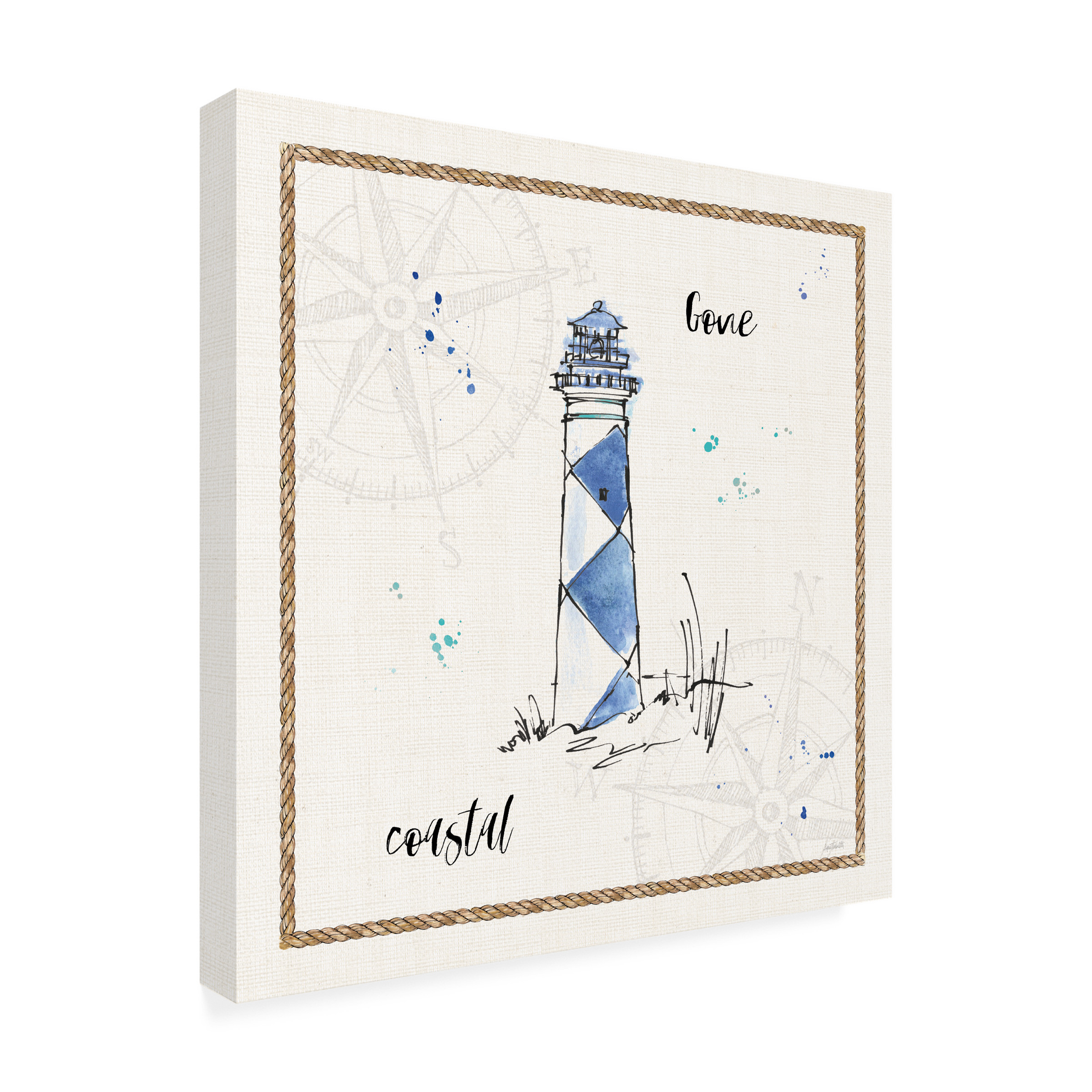 Trademark Fine Art 'Coastal Buoys IV Coastal' Canvas Art by Anne Tavoletti