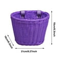 thumbnail image 2 of Bike Basket, Handmade Rattan Bicycle Baskets, Front Bike Baskets for Women’, Retro Style Bike Baskets for Adult Bikes, 2 of 5