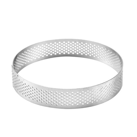 

20cm Round Stainless Steel Cake Hole Molds Mousse Cake Tart Ring Pizza Dessert DIY Decor Mould Kitchen Baking Tool