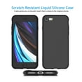 thumbnail image 2 of Cases for Apple iPhone SE 2 2020 / iPhone 7 / iPhone 8, Njjex Shockproof Ultra Slim Fit Silicone Cover TPU Soft Gel Rubber Cover Shock Resistance Protective Back Bumper -Black, 2 of 8