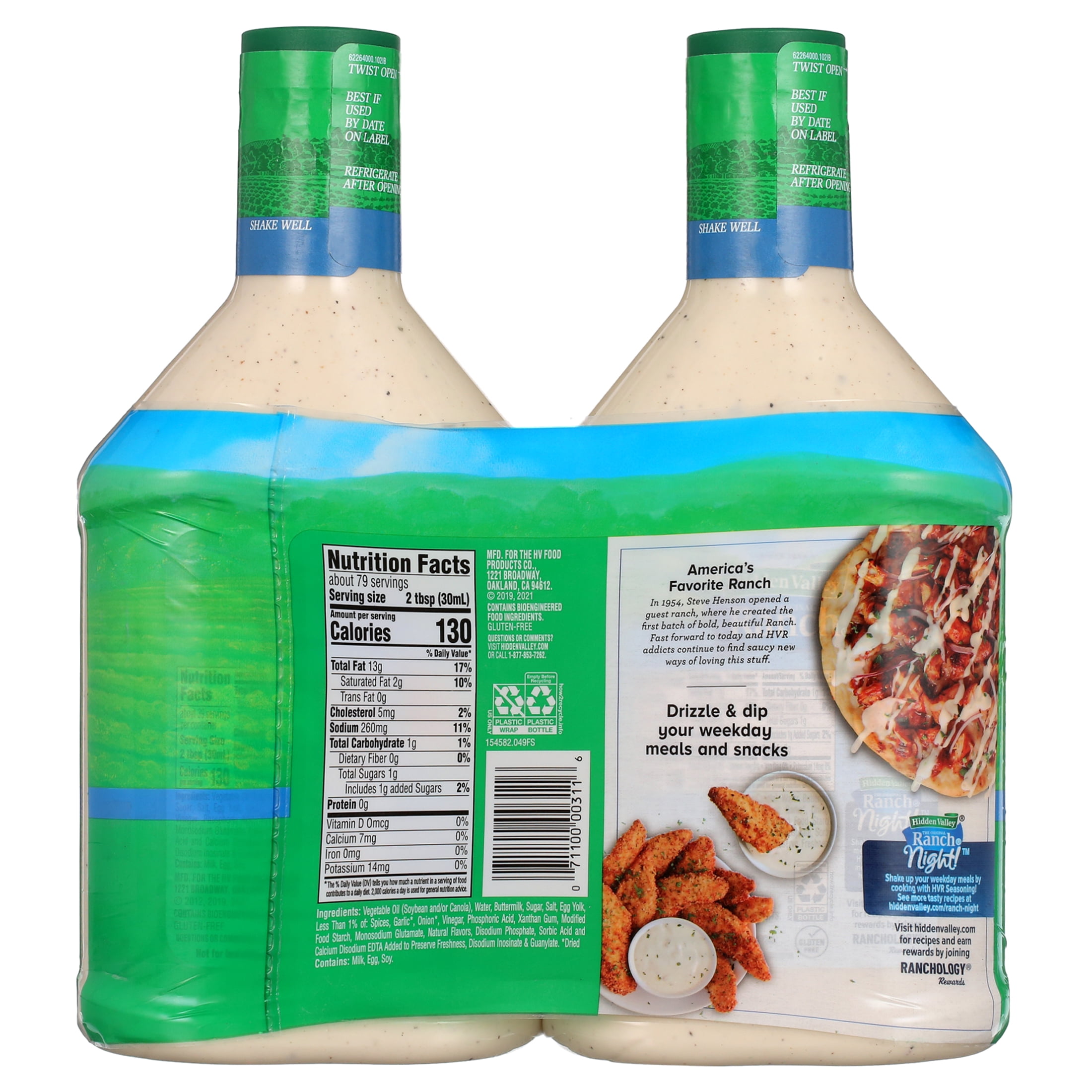 Hidden Valley� Original Ranch� Homestyle Salad Dressing & Topping, Gluten Free - 40 Ounce Bottles - 2 Pack (Package May Vary)