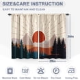 thumbnail image 3 of Mountain Forest Sunrise Kitchen Curtains - Abstract Minimalist Trees Sun Decor Retro Rustic Orange Short Curtains for Living Dining Room Rod Pocket Window Drapes 2 Panels Set, 28"x36", 3 of 5