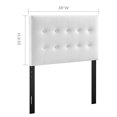 thumbnail image 3 of Modway Emily Tufted Button Faux Leather Upholstered Twin Headboard in White, 3 of 5