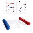 thumbnail image 3 of fastboy 6Pcs Ladder Toss Game Ladder Ball Outdoor Lawn Yard Beach Game Golf Balls Red and Blue, 3 of 5