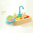 thumbnail image 4 of HUMJUSE Electric Kitchen Sink Toys, Children Electric Dishwasher Playing Toy, Kids Role Play Kitchen Sink with Running Water, Preschool Education Pretend Role Play Toys for Boys Girls, 4 of 5