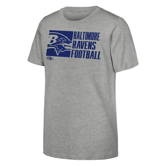 Youth Outerstuff Heather Gray Baltimore Ravens Post Game T-Shirt