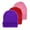 Set G - Purple, Red, Pink, variant on Empire Cove Cuffed Knit Beanie 3 Pack Set of Black Charcoal Heather Grey