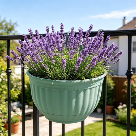 Orangide Half Round Wall Mount Planter, Hanging Pot for Indoor Outdoor Plants, Breathable Durable Flower Pot for Home Balcony Garden, Spring Summer Decor