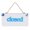 Sky-blue, variant on MRLESS Double-Sided Open Closed Sign Wooden Hanging Door Pendant for Restaurant Bar Decor Sky Display Sign