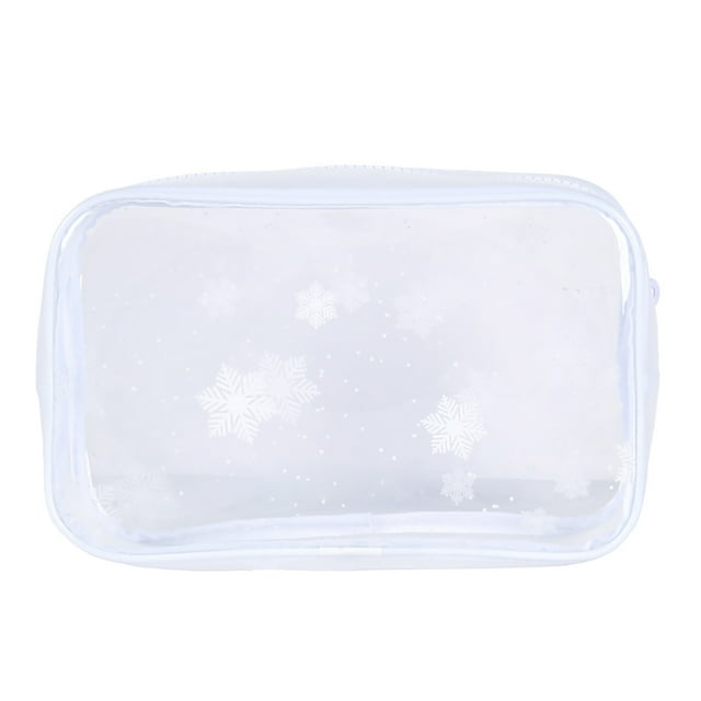 Toiletry Pouch Waterproof Portable Clear Snowflake Cosmetic Bag Makeup Pouch