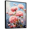 thumbnail image 2 of Designart "Mums In Transparent Detail" Mums Floater Framed Canvas Art Print, 2 of 5