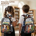 thumbnail image 3 of Xoenoiee Cow Daisy Flower Print Clear School Backpack Lightweight Casual Daypack See Through Schoolbags for Teens Girls Large Capacity Rucksack with Adjustable Strap Back to School Bookbag, 3 of 7