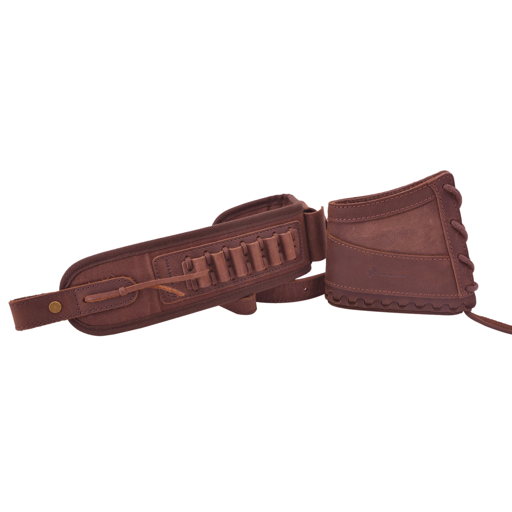 Wayne's Dog 1 Suit Leather Canvas Rifle Buttstock Recoil Pad with Leather Gun Sling Strap for .357 .30/30 .38 .35