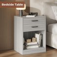 thumbnail image 5 of Nightstands Set of 2,Grey Nightstand with Charging Station & Drawers,Night Stands for Bedrooms Set of 2, 5 of 7