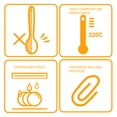 thumbnail image 5 of Silicone Dinner Spoon Long Handle Restaurant Kitchen Dessert Shop Orange, 5 of 7