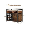 thumbnail image 3 of EastVita Dog Crate Furniture With Drawers. 360° And Adjustable Raised Feeder. Furniture Large Dog Crate For Large Medium Dog Indoor, 3 of 5