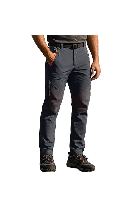 Mens Pants Under $10 Men's Outdoor Snow Ski Pants Fleece Lined Waterproof and Windproof Thick Warm Hiking Pants with Zipper Pockets
