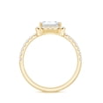 thumbnail image 2 of Rosec Jewels Certified Moissanite Emerald Cut Engagement Ring with Halo - 2 Carat Moissanite Ring - 7X9 mm, D-VS1 Quality, 18K Yellow Gold, US 3.00, 2 of 8