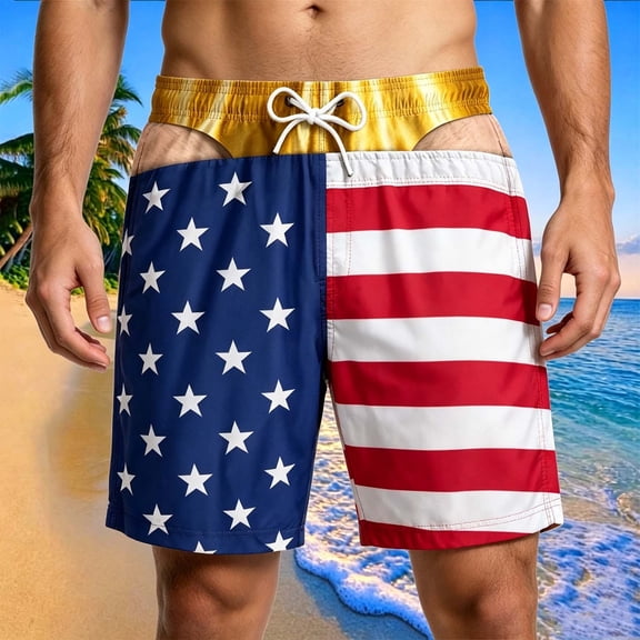 Briefs Board Shorts Funny Swim Trunks for Men Boardshorts 3d Graphic Hawaii Beach Shorts Summer Fun Gift