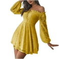thumbnail image 2 of Fankiway Robe Courte en Dentelle Brodée à une Épaule Style Beauté Douce Robes de Plage pour Femmes Grande Taille, 2 of 4