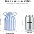 thumbnail image 2 of Black and White Ceramic Vase, Mid Century Modern Striped Small Vases for Flower&pampas Grass Centerpiece, Black White Checkered Vase for Dining Table Kitchen Tabletop Minimalist Decorative, 2 of 7