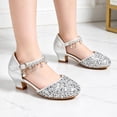 thumbnail image 6 of Fozruso Low Heels Dress Shoes for Girls,Sizes 11 Little Kid,Girls Low Heel Glitter Shoes Party Dress Shoes For Toddler, 6 of 7