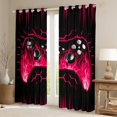 thumbnail image 2 of Castle Fairy Teens Pink Gamepads Curtains Pack of 2 (42x84 Each),Geometric Honeycomb Curtains Blackout,Abstract Gradient Bedroom Curtains,Super Cozy Room Decor, 2 of 6