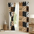 thumbnail image 3 of Homewish Rustic Camo Print Black Out Curtains,Jungle Animal Deer Curtains Pack of 2 (42x63 Each),Brown Black Checkered Bedroom Curtains For Kids,Ultra Soft Home Decor, 3 of 6