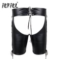 thumbnail image 2 of Marca iEFiEL, lencería Sexy de hombre con cordones, pantalones cortos abiertos a tope, ropa interior abierta a tope, calzoncillos exóticos, bragas masculinas Gay, 2 of 4