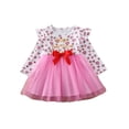 thumbnail image 3 of Infant Toddler Baby Girl Valentine's Day Outfit Dress Striped Love Heart Tulle Tutu Skirt Party Princess Dresses, 3 of 6