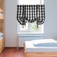thumbnail image 4 of Buffalo Tie Up Shades Cocina Cafe Cortinas Country Decor Negro 116x160cm SM SunniMix atar cortinas, 4 of 7