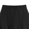 thumbnail image 2 of Vestido Plisado Corto De Mujer Vestido Plisado De Cintura Elástica De Color Puro De Talle Alto Para Verano Primavera Otoño Negro S, 2 of 5