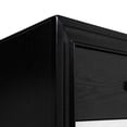 thumbnail image 4 of FOA Laren Contemporary 3-Piece Black Wood Bedroom Set - Queen + 2 Nightstands, 4 of 8