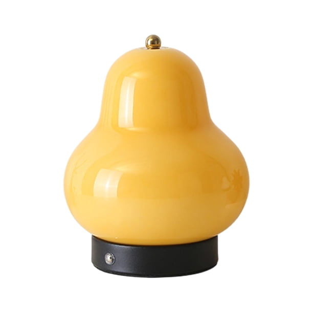 Lámpara de mesa, luz de lectura, lámpara táctil de pera, luz de noche, luces de escritorio para dormitorio Amarillo