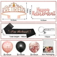 thumbnail image 6 of YANSION Retirement Gifts for Women, Retirement Decorations Retired Crown Crystal Tiara, I'm Retired Sash, Black Rose Gold Happy Retirement Balloons, Cake Topper for Retirement Party Leaving Gifts, 6 of 8