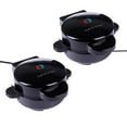 thumbnail image 1 of Restored Curtis Stone 2-pack 5" Stuffed Waffle Makers with Recipes & Gift Boxes Black (Refurbished), 1 of 6
