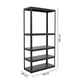 thumbnail image 2 of Estante Metalico Onof ESM-01 Anaquel Rack 5 Niveles Color Negro, 2 of 5