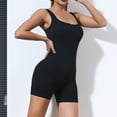 thumbnail image 3 of COOPLUS Women Athletic Jumpsuits Seamless Romper and Sleeveless Ribbed Detail Square Neckline Unitard for Yoga Workout, 3 of 6