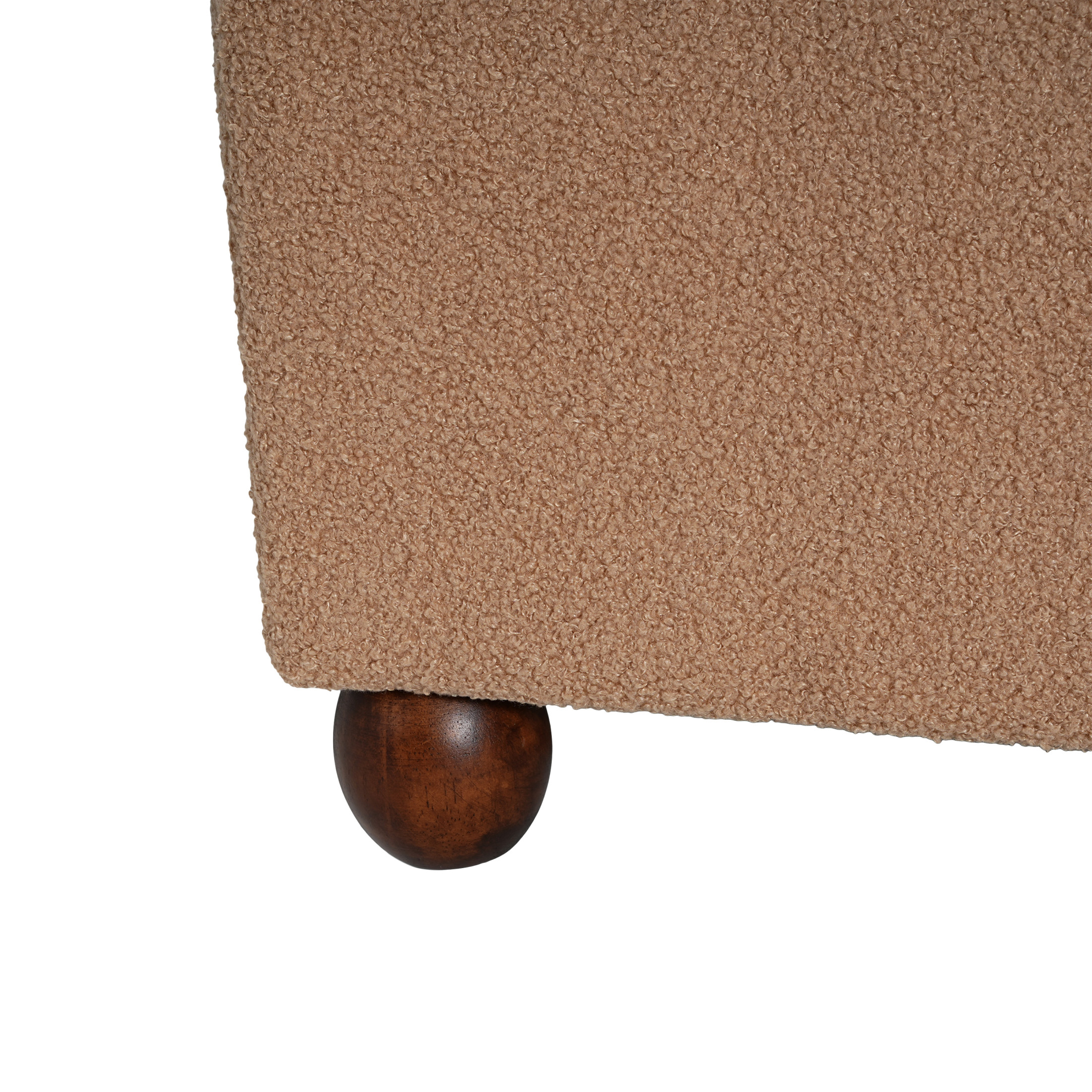 Christopher Knight Home 48" Modern Comfortable Ottoman Bench, Boucle Upholstery with Wooden Legs, Camel