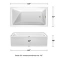 thumbnail image 6 of Wyndham Collection WCBTW16032R18BNTRIM 60 x 32 x 18 in. Grayley Alcove Bathtub with Right-Hand Drain & Overflow Trim, Brushed Nickel & White, 6 of 7