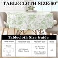 thumbnail image 2 of Green Floral Round Tablecloth 60 Inch Chinoiserie Flower Fabric Table Cloth Washable Table Cover for Picnic Dinner Table Decoration, 2 of 7