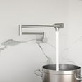 thumbnail image 6 of Pot Filler Faucet - Wall Mount Kitchen Sink Faucet Folding Stretchable with Single Hole Two Handles, Brushed Nickel On-Site   RR, 6 of 10