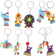 thumbnail image 1 of 10pcs Silicone Circus Key Pendant Circus Key Chain Charm Circus Silicone Key Chain Charm Random Style, 1 of 8
