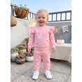 thumbnail image 3 of Cjfdfy Newborn Baby Girls One Birthday Outfit First Birthday Ruffle Long Sleeve Cake Embroidery Tops And Colorful Elastic Waist Pants Set Cute 1St Birthday Fall Winter Clothes Set, 3 of 9