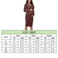 thumbnail image 5 of Women's Maternity Dress Long Sleeve Sweater Dress Button Ribbed Knit Slim Fit Elegant Midi Dresses, 5 of 5