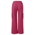 thumbnail image 6 of Gvdentm Womens Cargo Sweatpants Oversized Joggers Fall Fashion Outfits Y4k Clothes with Pockets Baggy Cargo Pants for Women(Hot Pink,4XL), 6 of 7