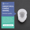 thumbnail image 4 of Skull Silicone Mold Halloween Candle Large Resin for DIY Soap Making Epoxy, 4 of 4