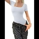 thumbnail image 3 of Body de Dos Piezas para Mujer, de una Pieza, Acanalado, con Cuello Cuadrado y Corta. L, 3 of 8