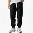 thumbnail image 7 of Mens Linen Pants Casual Summer Elastic Waist Baggy Joggers Lightweight Drawstring Beach Lounge Pants with Pockets, XL, 7 of 7