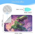 thumbnail image 2 of Ironing Mat Portable Ironing Blanket for Table Top Travel Ironing Pad for Washer Dryer 27.6" x 47.2" A Green Tyrannosaurus, 2 of 6